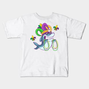 Shark Mardi Gras New Orleans Kids Gifts Kids T-Shirt